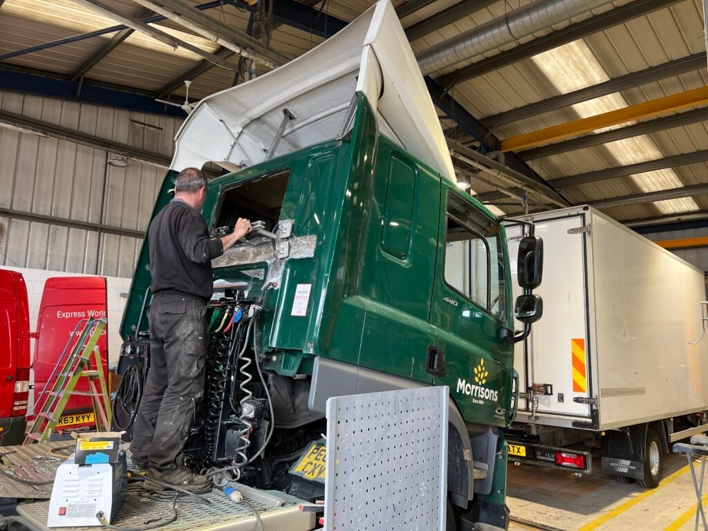 Body and trailer repair work at Trucktec